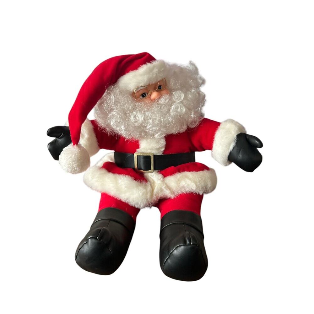 Rennoc Santa Claus Rubber Face Stuffed Doll Santa’s Best 18in Vintage
